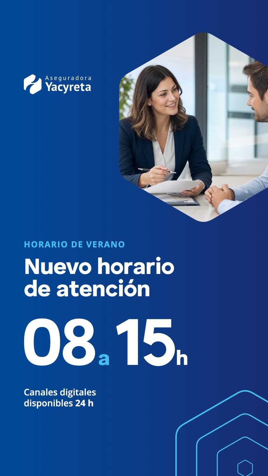 Story de horario de verano: 08 a 15 h